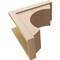Ekena Millwork 12"W x 24"D x 24"H Classic Emerson Rough Cedar Woodgrain TimberThane Corbel, Primed Tan CORUR12X24X24EMRRCPR - alternate 3